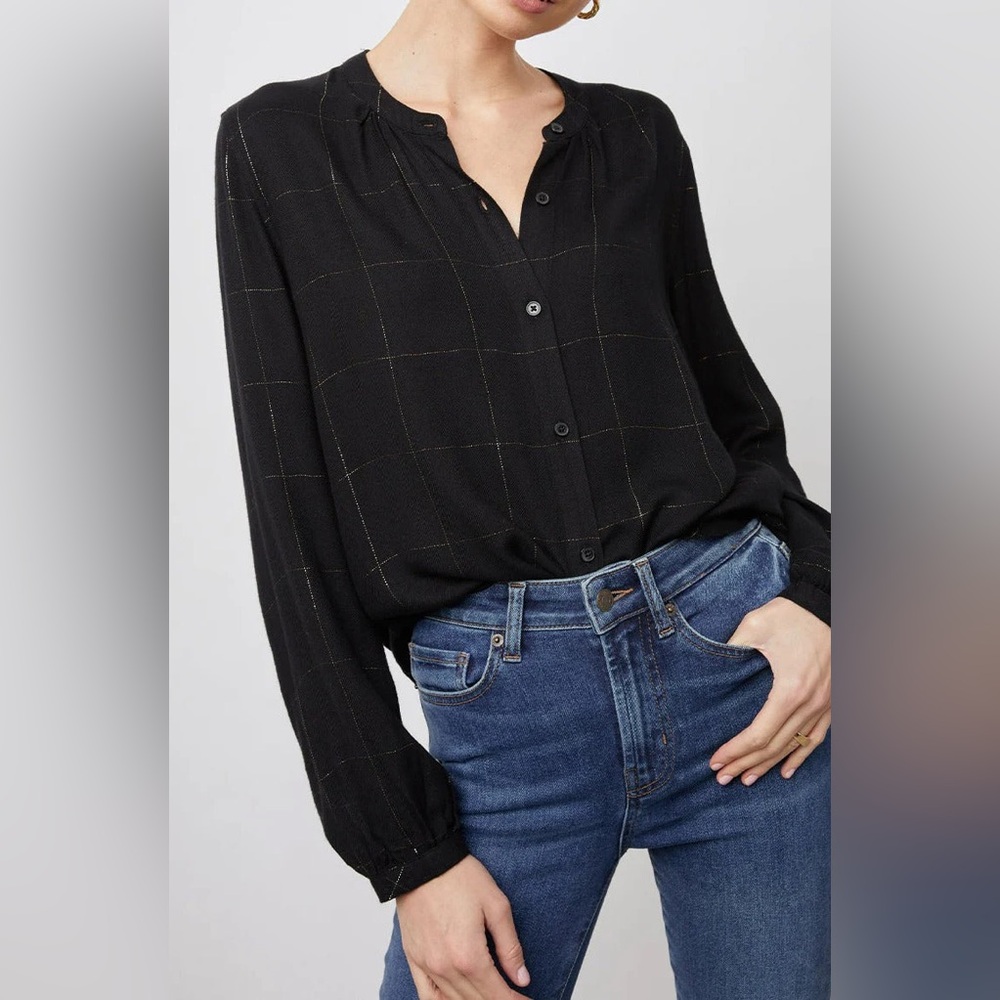 Rails Eloise Ebony Tinsel Black Size XXS NWT